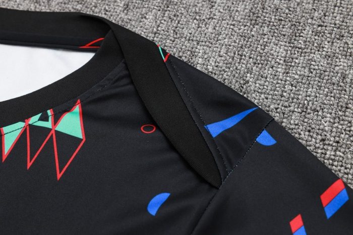 Portugal 24-25 Black Splatter Short Sleeve Training Shirt - 图片 6