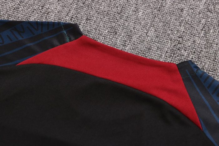 Portugal 22-23 Black Short Sleeve Training Suit (with Pants) - 图片 3