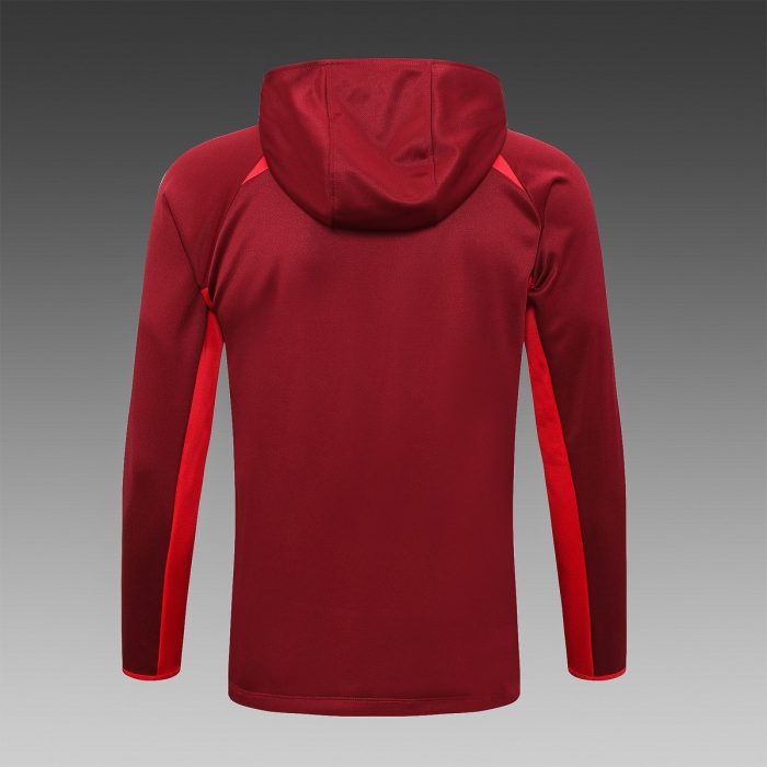 Portugal 22/23 Red Long Zip Jacket with Hood - 图片 8
