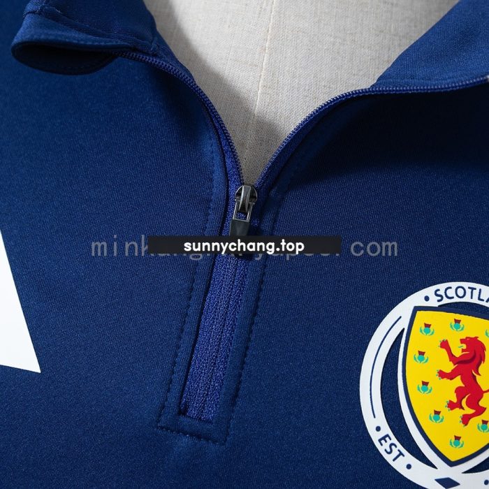 Scotland 2026 Training Top Navy Blue & Fluorescent Green - 图片 6