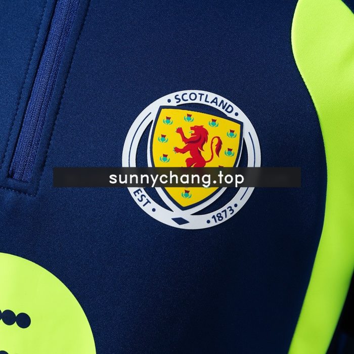 Scotland 2026 Training Top Navy Blue & Fluorescent Green - 图片 8