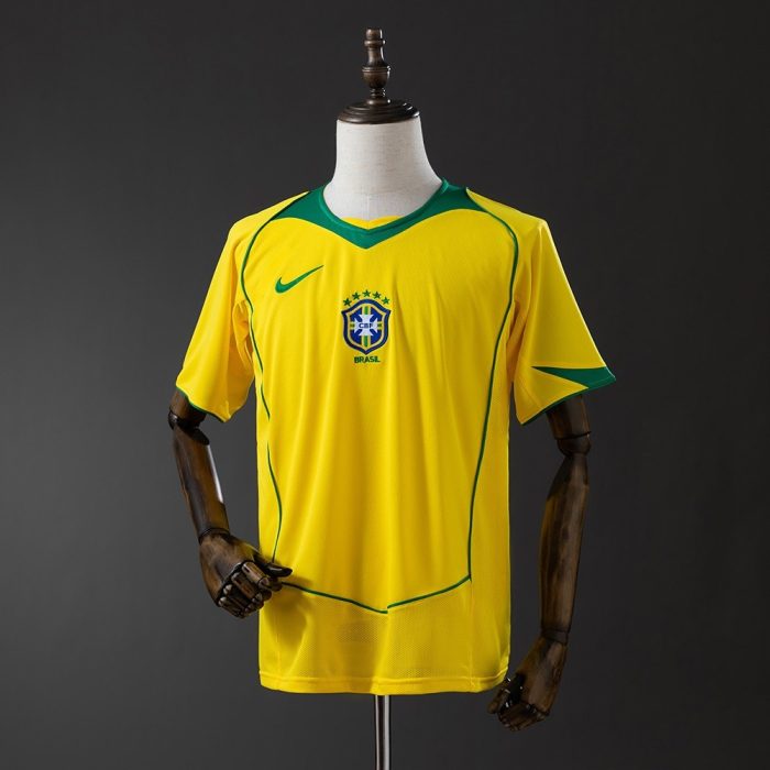 Brazil 2004/06 Home Retro Shirt - 图片 7