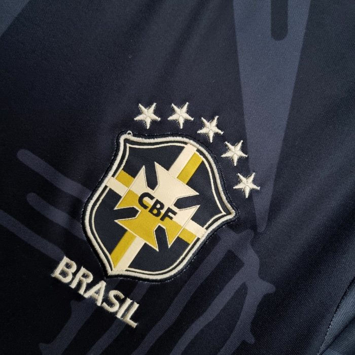 2022 Brazil Black Football Jersey - 图片 7