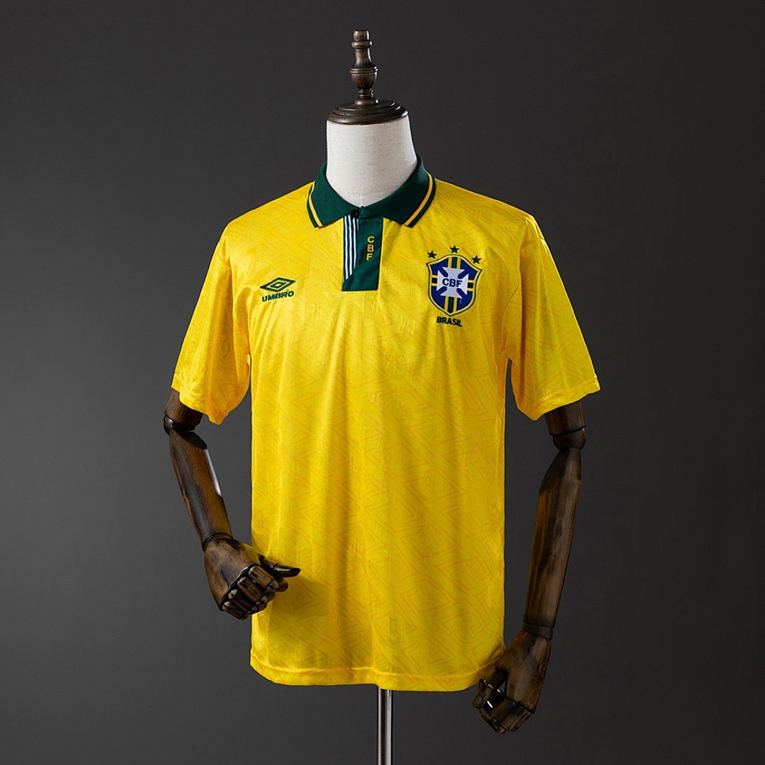 JER-8224_1 Brazil 1991-1993 Home Retro Shirt - 图片 1
