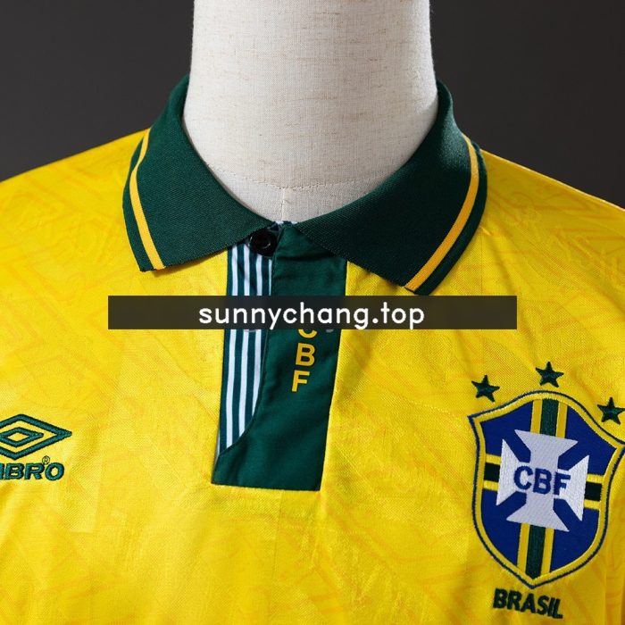 Brazil 1991-1993 Home Retro Shirt - 图片 5