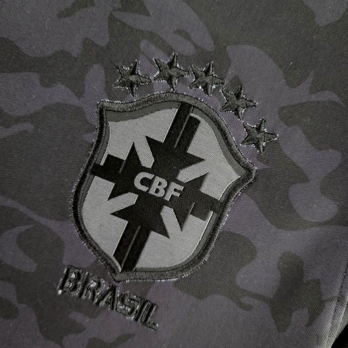 2022 Brazil All Black Jersey - 图片 8