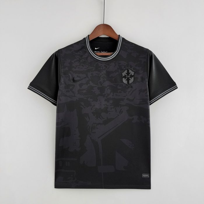 2022 Brazil All Black Jersey - 图片 9