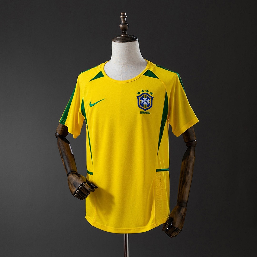 JER-8236_1 2002 Brazil Home Retro Shirt - 图片 1