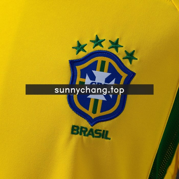 2002 Brazil Home Retro Shirt - 图片 4
