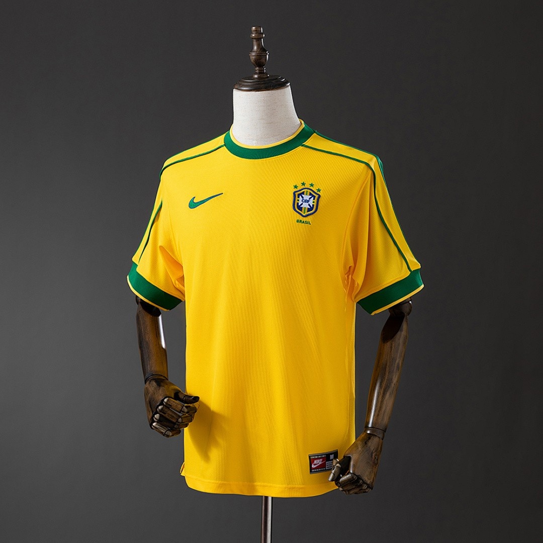 JER-8238_1 Brazil 1998 Home Retro Jersey - 图片 1