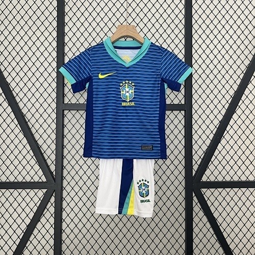 2024 Brazil Away Kids Jersey