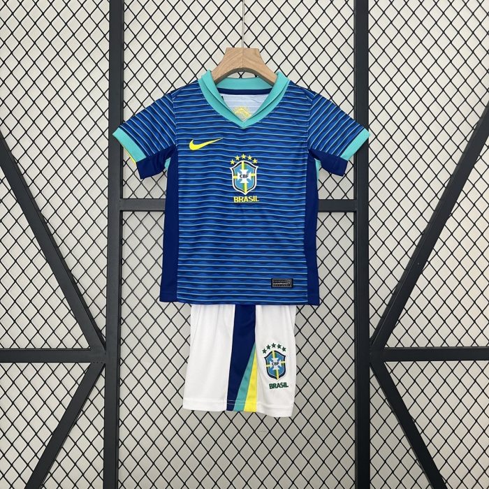 2024 Brazil Away Kids Jersey - 图片 5