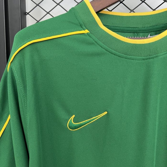Brazil 1998 Goalkeeper Green Retro Jersey - 图片 4