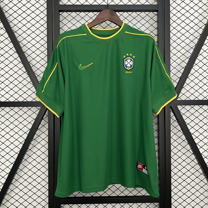 Brazil 1998 Goalkeeper Green Retro Jersey - 图片 8