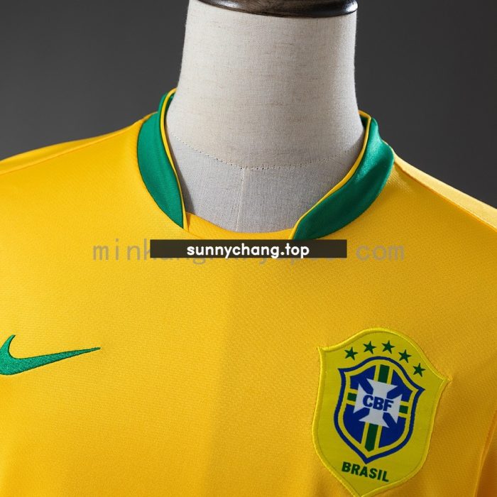 Brazil 2018 Home Retro Jersey - 图片 8