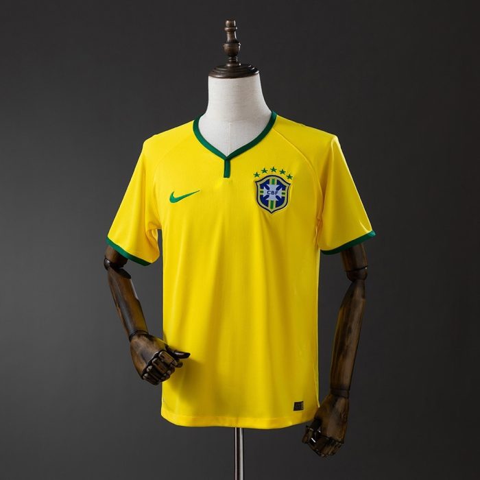 Brazil 2014 Home Retro Jersey - 图片 8