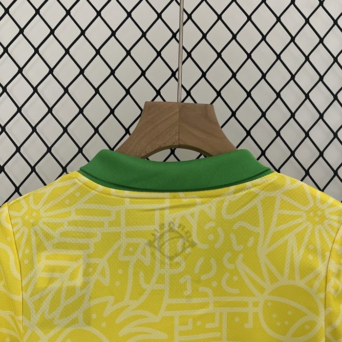 Brazil 2024 Home Kids Jersey - 图片 3