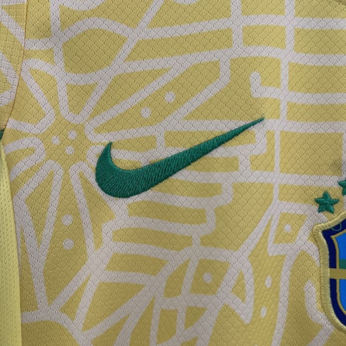 Brazil 2024 Home Kids Jersey - 图片 7