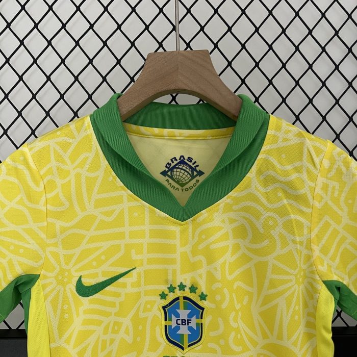 Brazil 2024 Home Kids Jersey - 图片 8