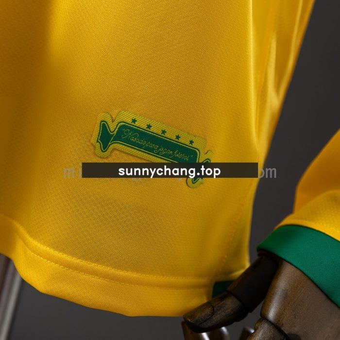 Brazil 2006 Home Long Sleeve Retro Jersey - 图片 2