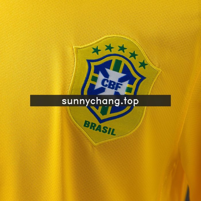 Brazil 2006 Home Long Sleeve Retro Jersey - 图片 5