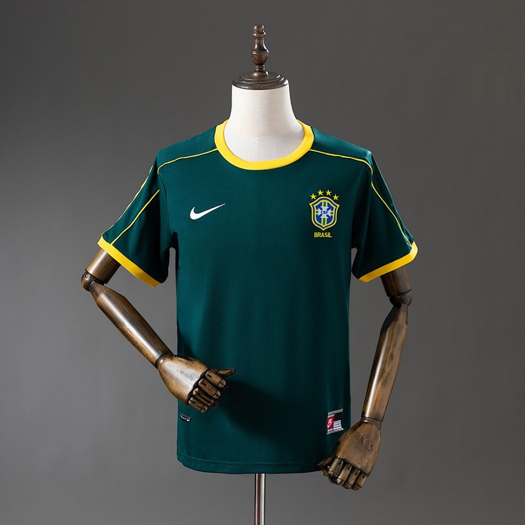 Brazil 1998 Retro Goalkeeper Jersey Dark Green