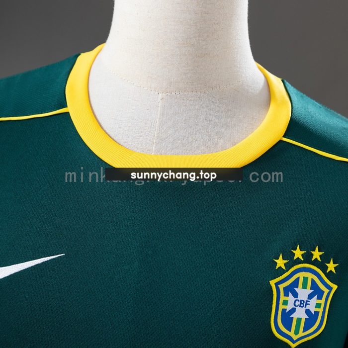 Brazil 1998 Retro Goalkeeper Jersey Dark Green - 图片 7