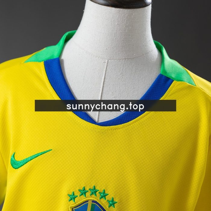 Brazil 2025 Home Kids Kit Jersey - 图片 8