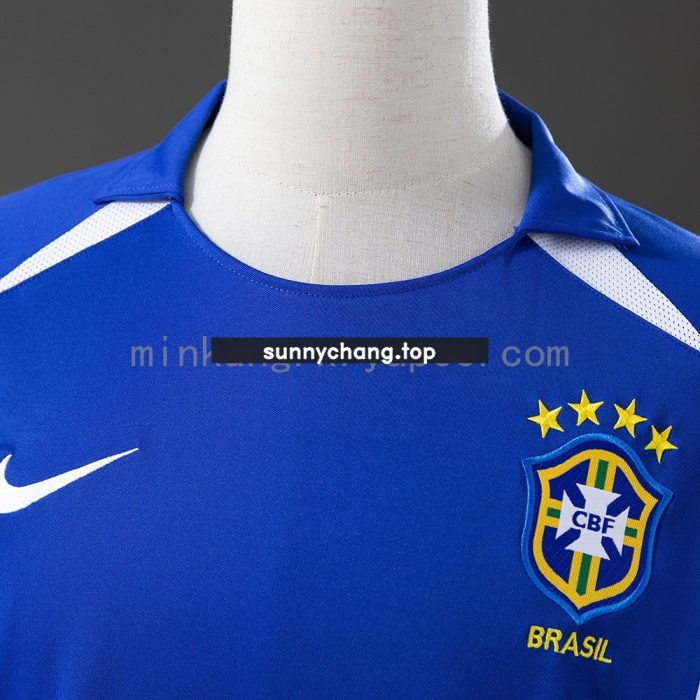 Brazil 2002 Away Long Sleeve Retro Jersey - 图片 5