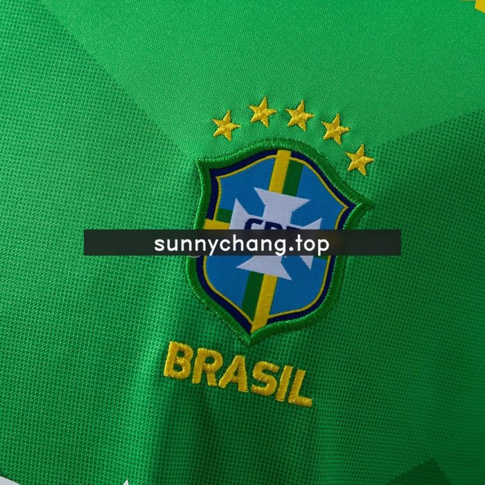 Brazil 2020 Retro Jersey Green - 图片 4