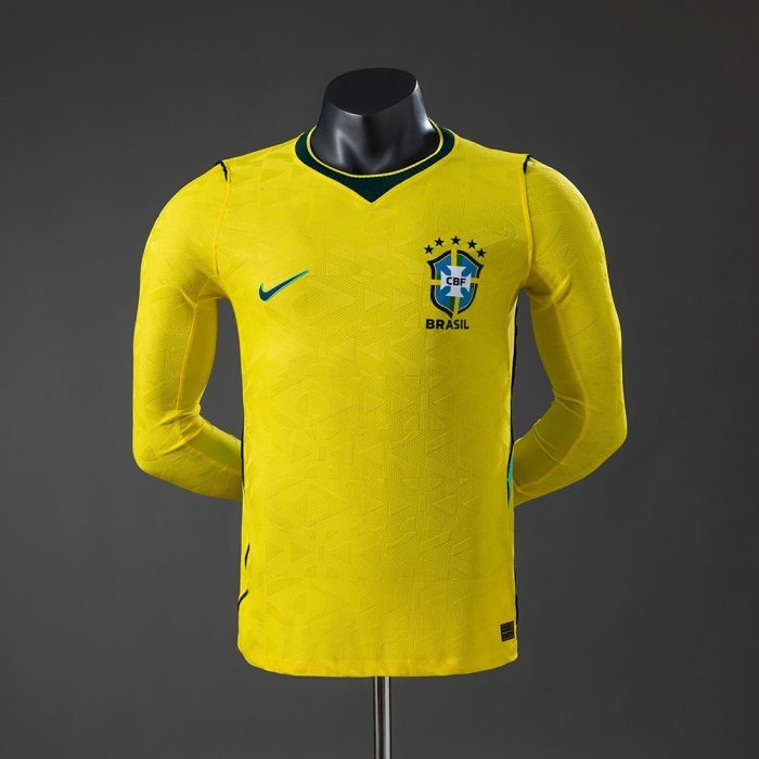 Brazil 2026 Home Player Version Long-Sleeve Jersey - 图片 3