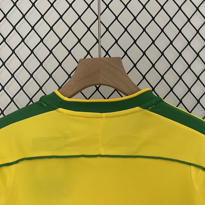 Brazil 1998 Home Kids Jersey - 图片 5