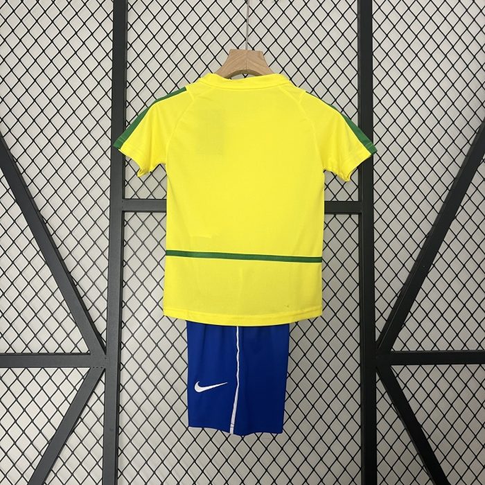 Brazil 2002 Home Kids Jersey - 图片 7