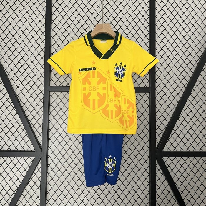Brazil 1993/94 Home Kids Jersey - 图片 3
