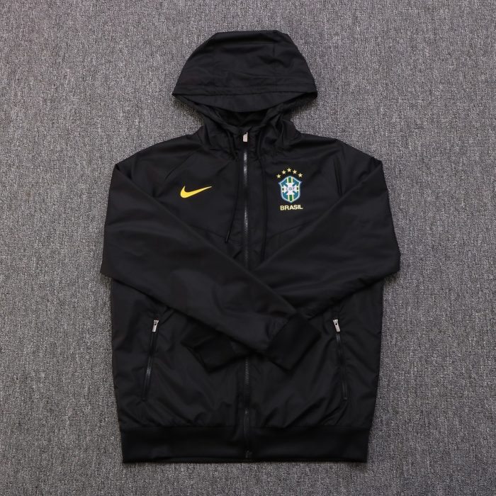 Brazil 22-23 Black Windbreaker - 图片 2