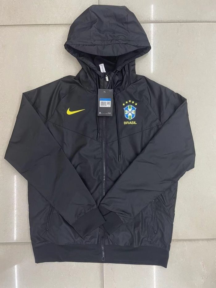 Brazil 22-23 Black Windbreaker - 图片 9