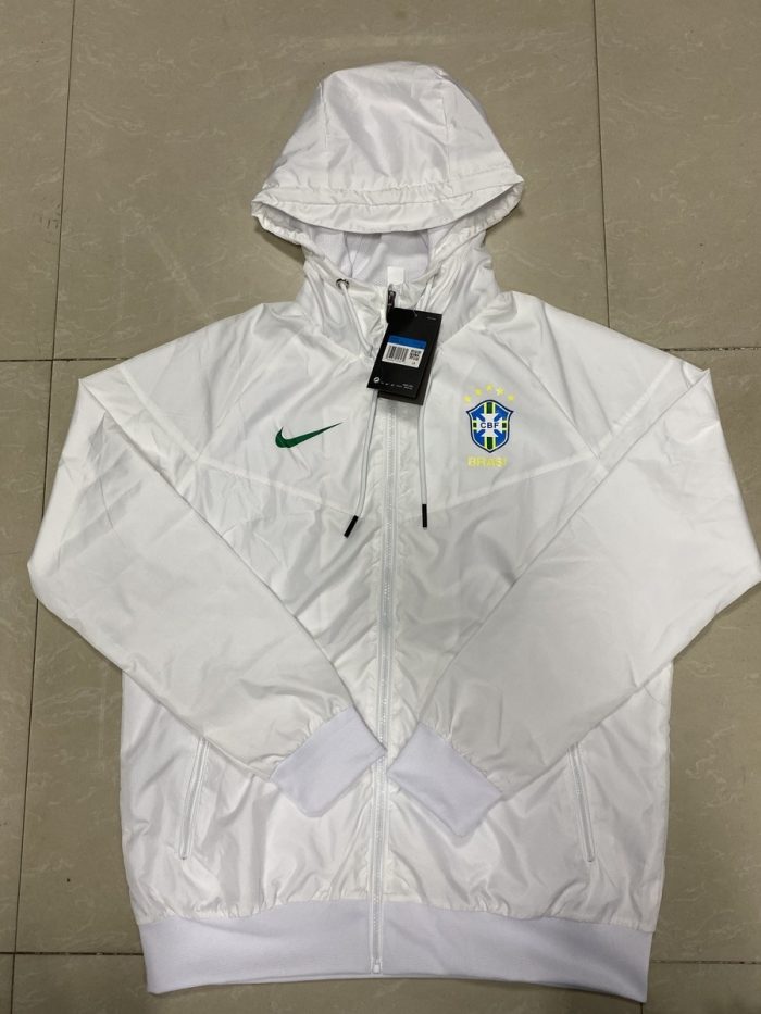 Brazil 21-22 White Windbreaker - 图片 3