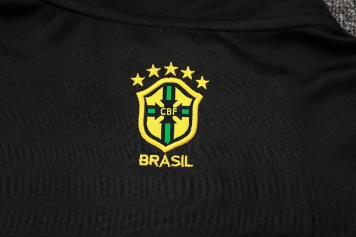 Brazil 24/25 Yellow Splatter Half-Zip Jacket - 图片 3