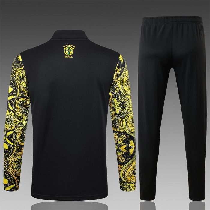 Brazil 24/25 Yellow Splatter Half-Zip Jacket - 图片 6