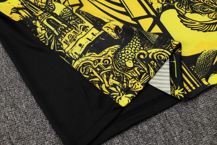 Brazil 24/25 Yellow Splash Print Short Sleeve Training Shirt - 图片 4