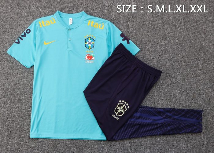 Brazil 22/23 Polo Shirt Light Blue - 图片 2