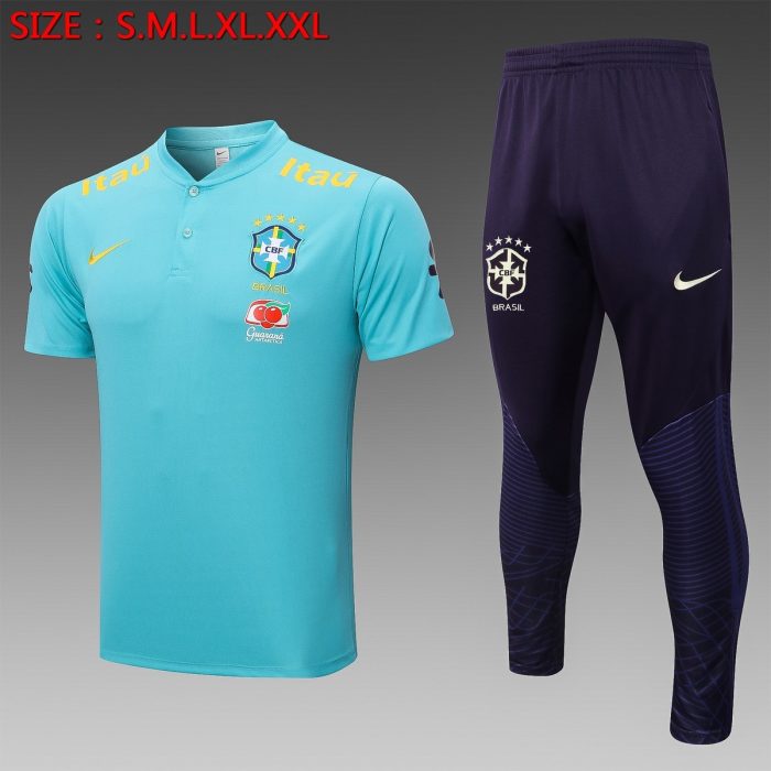 Brazil 22/23 Polo Shirt Light Blue - 图片 8