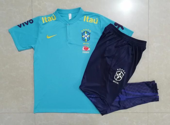 Brazil 22/23 Polo Shirt Light Blue - 图片 9