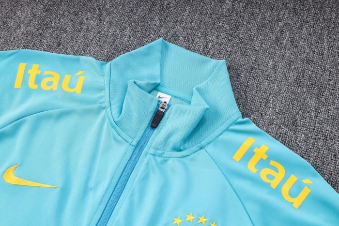 Brazil 22/23 Long Zip Jacket Light Blue - 图片 6