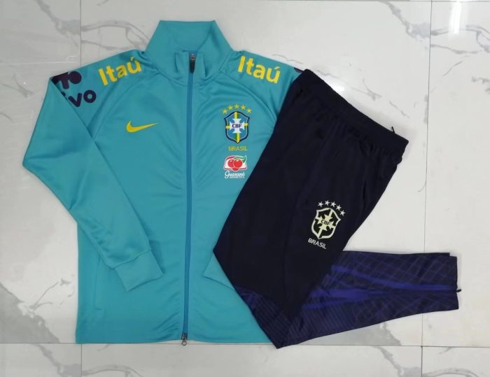 Brazil 22/23 Long Zip Jacket Light Blue - 图片 9