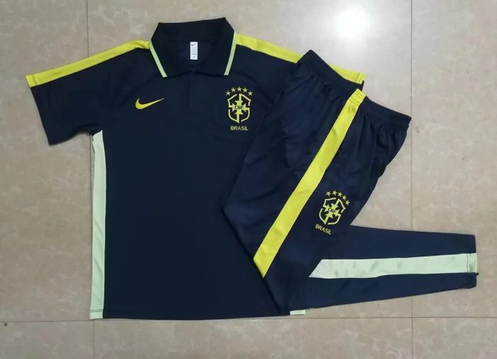 Brazil 22/23 Polo Shirt Navy Blue - 图片 9