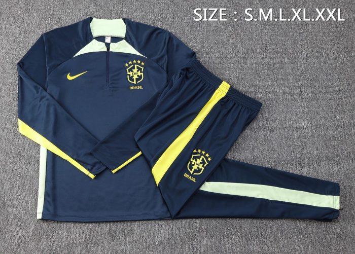 Brazil 23-24 Half-Zip Jacket Royal Blue - 图片 6
