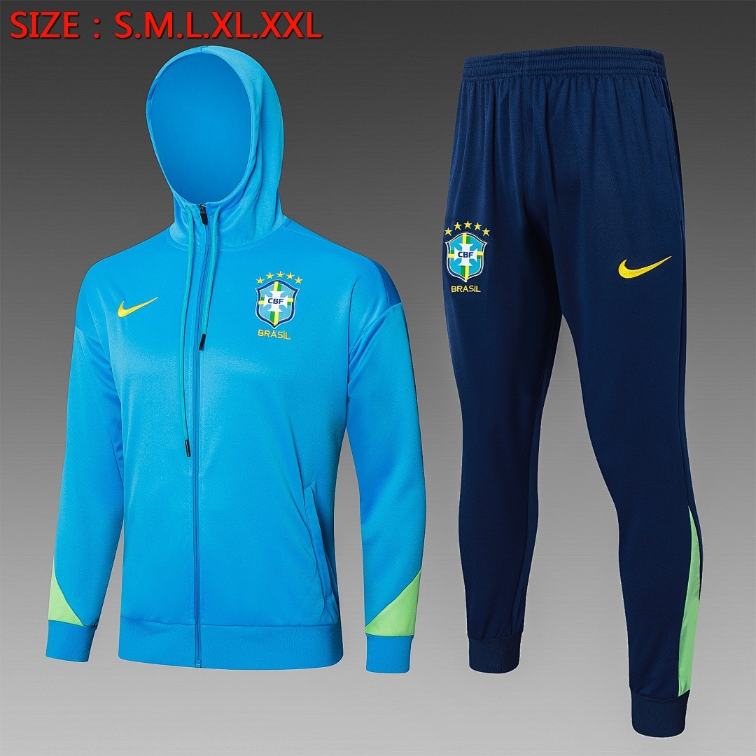 Brazil Long Zip Hoodie