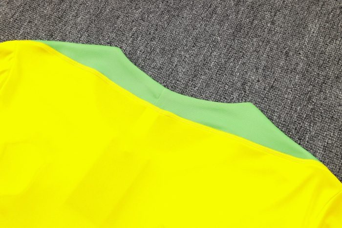 Brazil 24-25 Yellow Short Sleeve Training Shirt - 图片 3