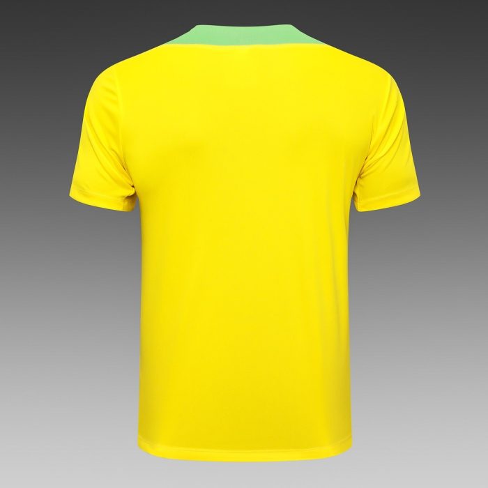 Brazil 24-25 Yellow Short Sleeve Training Shirt - 图片 7